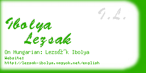 ibolya lezsak business card